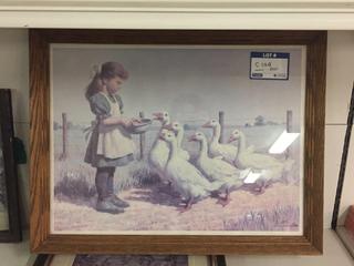 Goose Print. 21 In. x 26 1/2 In.