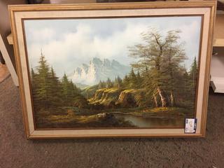 Mountains Painting. 29 In. x 41 In. 