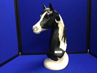 Ceramic Horse Bust. 15 1/2 In. Tall.