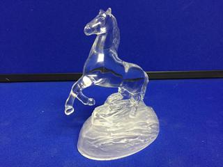 Glass Horse Figure. 6 In. Tall.