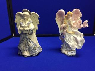 (2) Angel Figures. 8 In. Tall.