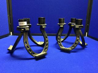 (2) Horse Shoe Candle Holders.