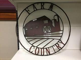 "Farm Country" Metal Wall Decor.