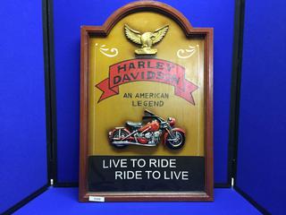 Harley Davidson 3D Wall Art. 23 1/2 In. x 15 3/4 In.