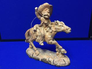 Plaster Cowboy Figure. 8 1/2 In. Tall