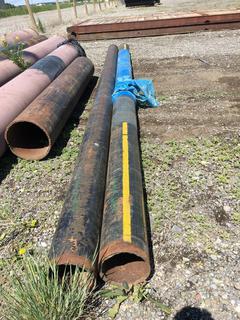 (2) Steel Pipe 14 Ft. x 6 In. Control # 7453.
