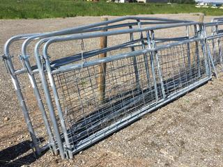 (4) Tarter Watchmen Wire Mesh Galvanized Gate 12 Ft. Control # 7441.