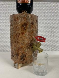 Live Log Novelty Drink Dispenser.