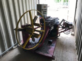 Selling Off-Site - Tormec Spiral Machine c/w 20 Ft. Run Out Table & Uncoiler c/w Even & Odd Spiral Band Sizes From 3 In. to 19 In. & Even Band Sizes From 20 In. to 54 In., Cabinet of Assorted Parts.  For Viewing Appointment Call Graham @ 403-968-7697.