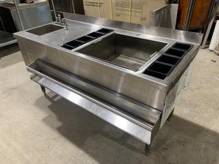 4 Ft. Stainless Steel Ice Well w/Sink.