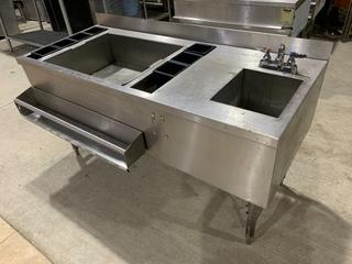 4 Ft. Stainless Steel Ice Well w/Sink.