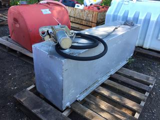 Steel Square Slip Tank, Approximately 270L/ C/w GNI Pump.