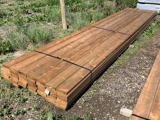 (1) Lift 2x6 Brown Treated Lumber 16 Ft. Length, 42 Pcs/Lift, Control # 7251.