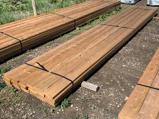 (1) Lift 2x6 Brown Treated Lumber 16 Ft. Length, 24 Pcs/Lift, Control # 7252.