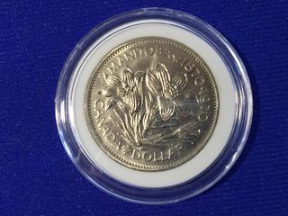 1870-1970 Manitoba Canada Silver Dollar.