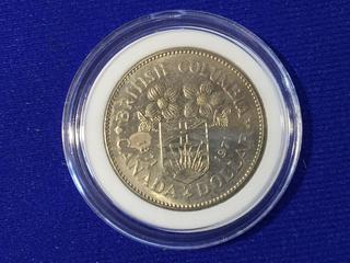 1871-1971 British Columbia Canada Silver Dollar.