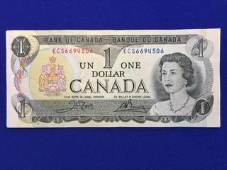 Bank Of Canada One Dollar Bill. S/N ECS6694506.