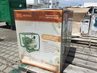 Unused TMG-100TWP Industrial 4" Semi Trash Water Pump.