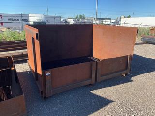 Selling Off-Site -  Steel Bin, 96 In x 72 In x 53 In. *Located at 234155 Wrangler Road SE, Calgary, AB*