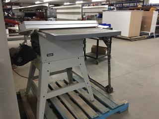 Ridgid Table Saw on Stand, Model # TS24121 & S/N 01003P0118.