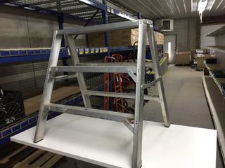 Trigger Aluminum Step Stool 32 In W x 34 In H.