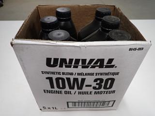 (6) Unival 1L Synthetic Blend 10W-30 Engine Oil.