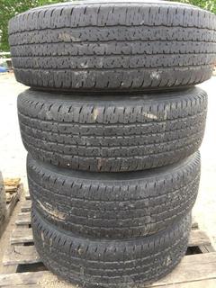 (4) Firestone Transforce HT Tires LT245 / 75 R17 121/188R M+S w/ Rims.