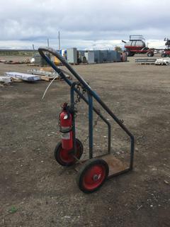 Acetylene Tank Cart w/ Fire Extinguisher.