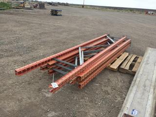 (4) Pallet Racking Uprights 9 Ft.