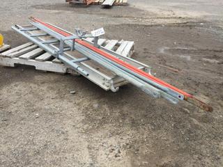 (3) Cross Braces, Scaffold Plank 18 In x 80 In and Scaffold Ladder.