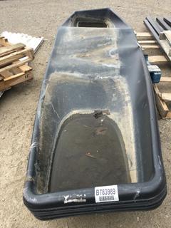 (5) Black Poly Feed Troughs 2 Ft x 11 Ft. *Damaged*