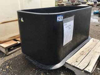 Black Poly Water Trough 110 Gallon 4 Ft x 2 Ft x 2 Ft. * Damaged*