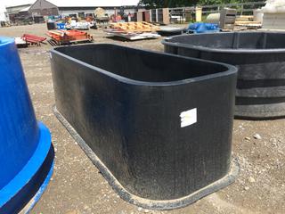 Black Poly Stock Tank 2 Ft x 6 Ft x 2 Ft.