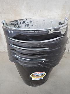 (6) Professional Farm Grade 18 Quart Weather Proof Buckets.