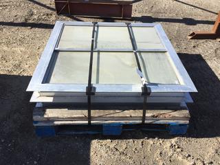 Selling Off-Site -  (2) Aluminum Sliding Windows, 41 1/2 In x 42 In. *Located at 234155 Wrangler Road SE, Calgary, AB*
