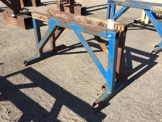 Selling Off-Site -  (2) 5000 LB Maximum Capacity Steel Saw Horses, 60 In x 32 In. *Located at 234155 Wrangler Road SE, Calgary, AB*
