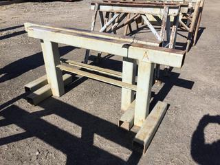 Selling Off-Site -  (2) Steel Saw Horses, 60 In x 29 In. *Located at 234155 Wrangler Road SE, Calgary, AB*
