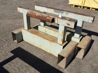 Selling Off-Site -  (2) Steel Saw Horses, 50 In x 30 In. *Located at 234155 Wrangler Road SE, Calgary, AB*
