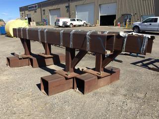 Selling Off-Site -  (2) 20,000 LB Maximum Capacity Steel Saw Horses, 14 Ft x 46 1/2 In. *Located at 234155 Wrangler Road SE, Calgary, AB*
