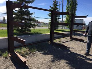 Selling Off-Site -  Steel Pipe Rack, 194 In x 42 1/2 In x 78 1/2 In. *Located at 234155 Wrangler Road SE, Calgary, AB*