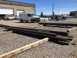 Selling Off-Site -  Assorted 4 In STD Steel Pipe, 20 Ft Longest Length. *Located at 234155 Wrangler Road SE, Calgary, AB*