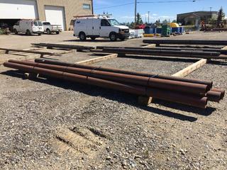 Selling Off-Site -  Assorted 6 In STD Steel Pipe, 20 Ft Longest Length. *Located at 234155 Wrangler Road SE, Calgary, AB*