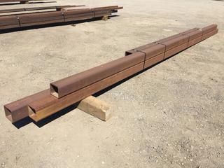 Selling Off-Site - Assorted 5 In HSS Steel Tubing, 20 Ft. Longest Length. *Located at 234155 Wrangler Road SE, Calgary, AB*