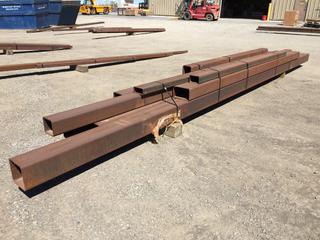 Selling Off-Site - Assorted 6 In & 8 In HSS Steel Tubing, 20 Ft. Longest Length. *Located at 234155 Wrangler Road SE, Calgary, AB*