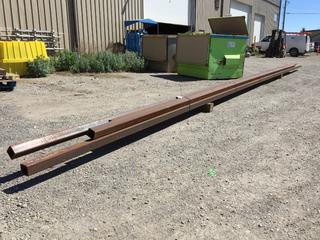 Selling Off-Site -  Assorted 3 In & 4 In HSS Steel Tubing, 50 Ft Longest Length. *Located at 234155 Wrangler Road SE, Calgary, AB*