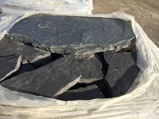 Pallet of Black Landscaping Stone.