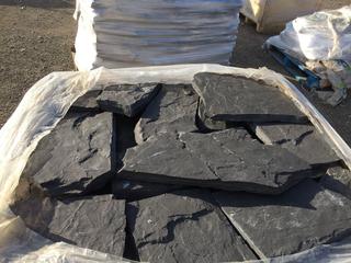 Pallet of Black Landscaping Stone.