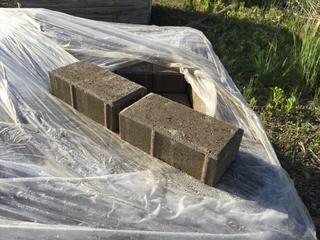 Quantity of Grey Stone Bricks 2 1/4 In x 4 In x 8 In.