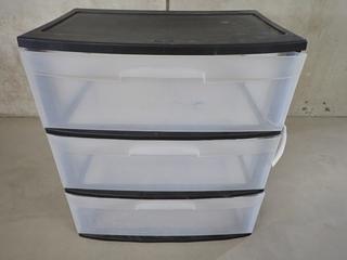 Sterilite 3-Drawer Storage Unit.