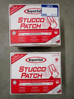 (2) Rapid Set 25 Lb. Stucco Patch, Textured #16 - 20 Grit Sand.